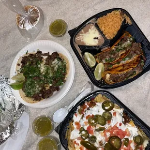 Nachos, Birria Tacos, &amp; Asada Tacos