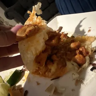 Chicken loaded mulita