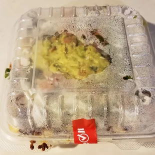 Carne Asada Fries.  Oh my; you won't believe the weight of this dish, the package is so full!  Plenty of toppings.