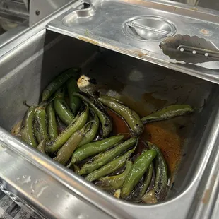 Spicy grilled jalapeno peppers