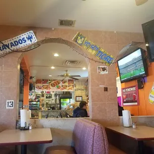 the interior of a restaurant