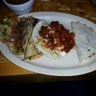 Al pastor and tacos borrachos