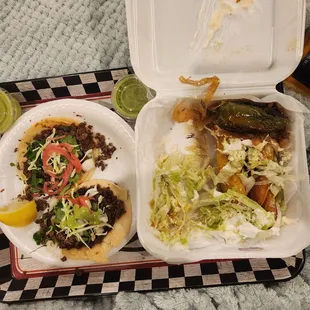 Asada tacos &amp; Flautas