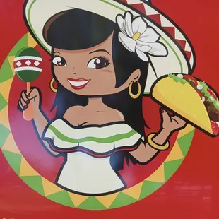 a mexican woman holding a taco