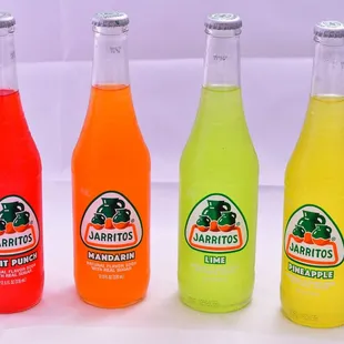 three different flavors of soda