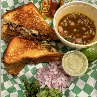 Birria grilled cheese