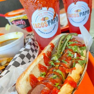 Bacon Wrap Hot Dog Street Style  (IG @boba._.addict)