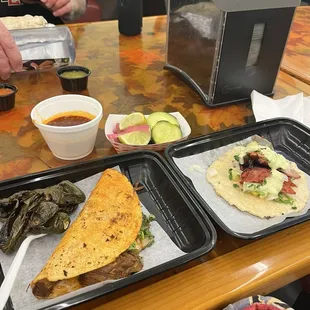 Barria and Al pastor tacos.