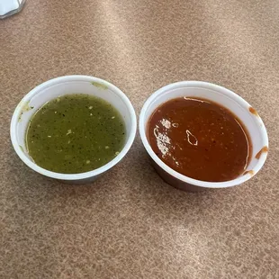 Delicious Green sauce, red is wonderful if you enjoy heat