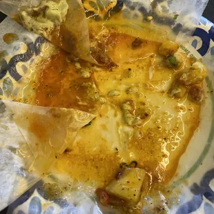 So much oil left from 3 tacos.