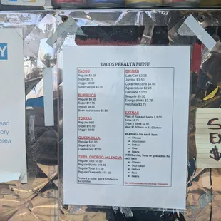 Menu as of may 30 2021