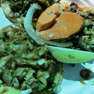 Regular Al pastor and regular carne asada