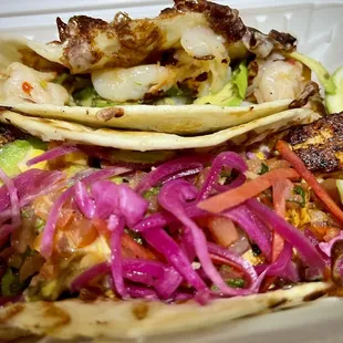 Salmon tacos