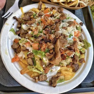 Carne asada fríes
