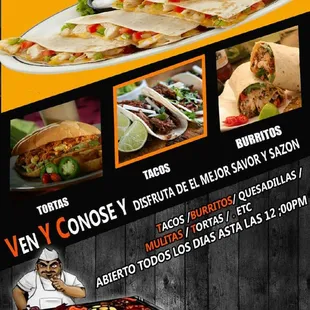 menu, sushi and sashimi