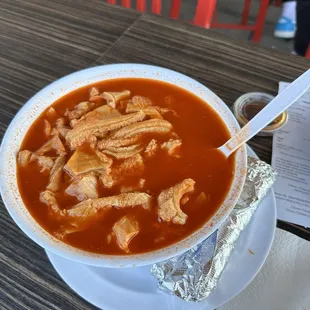 Menudo with hominy