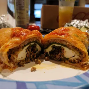 Steak burrito with chili relleno. This soo good