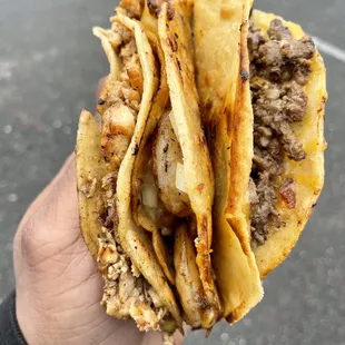 Steak, Shrimp, &amp; Jerk Salmon Tacos