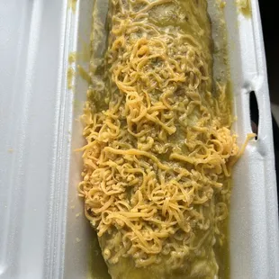 Rice bean and cheese supreme burrito