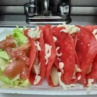 Tacos de Papa Dorada Roja