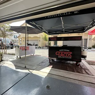 Taco Cart and Salsa Bar
