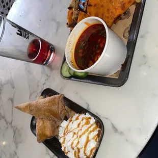 Fried Cheesecake Burrito &amp; Birria Tacos