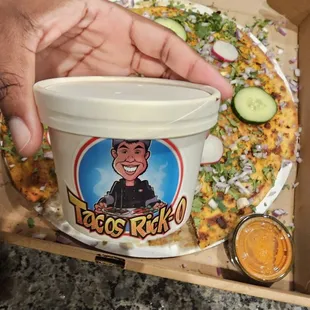 tacos, drink