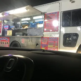 Food truck by gas station