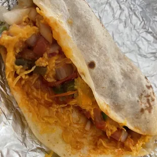 Chillaquilles breakfast taco