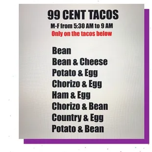 Tacos for just $1 But you gotta get there before 9am