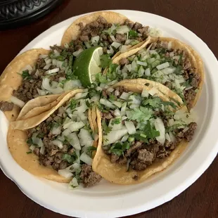Street Tacos. Decent. Red and Green Sauce Decent.