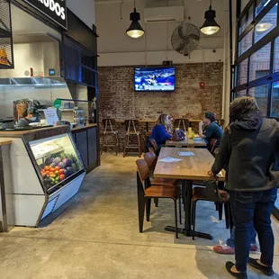 They have their own dining space - most other restaurants here do not.