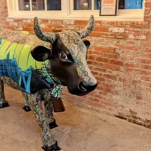 Budd Dairy Food Hall Entry statue.