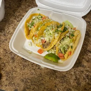 Green chili pork tacos