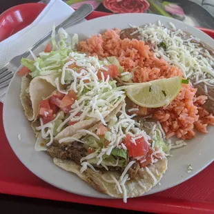 #1, green chili pork tacos