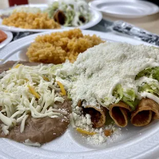 a plate of mexican food