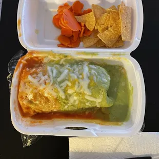 Meal doesn&apos;t come with tortilla chips.