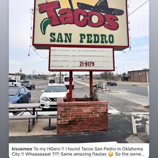We were elated to find a Taco San Pedro in Oklahoma City !!