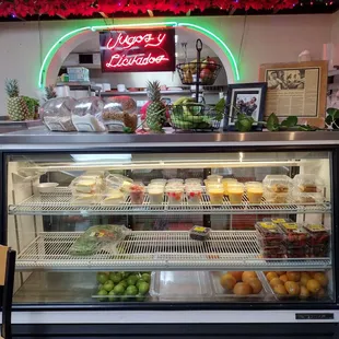 Cute dessert case! Very cute restaurant! Bright and cheerful!