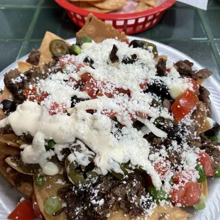 Carne asada nachos