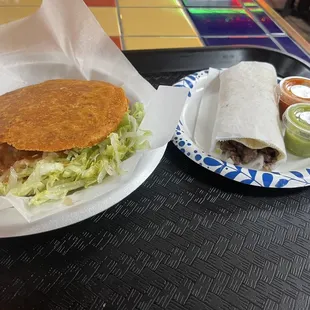 Barbacoa gordita and lengua taco 1/14/23
