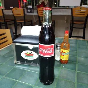 We forgot to order drinks in the drive thru so I came inside.