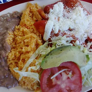 Cheese Enchiladas 3/5 Barely Warm.
