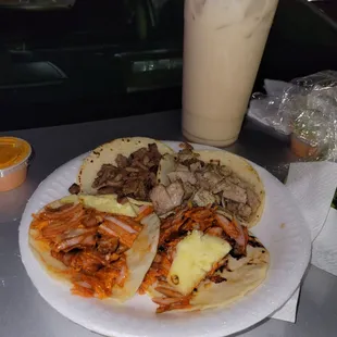 Al pastor, asada, and suadero