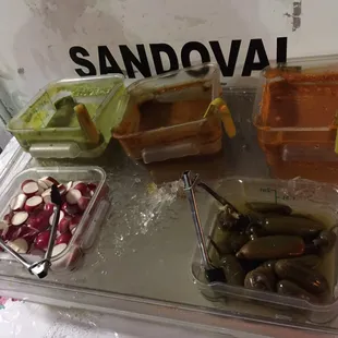 a variety of food items
