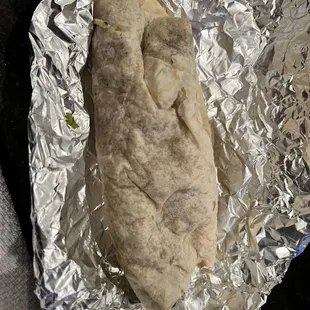 Good sized carnitas burrito. Construction is sloppy but filling was good