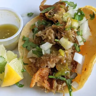 Carnitas, nice crunchy bits