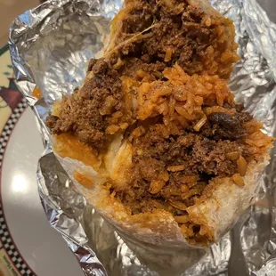 Regular al pastor burrito $10.25