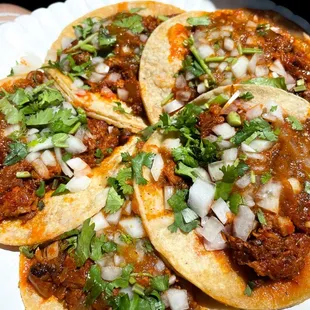Al Pastor tacos with everything