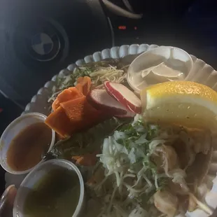 Shrimp taco &amp; Carne Asada taco